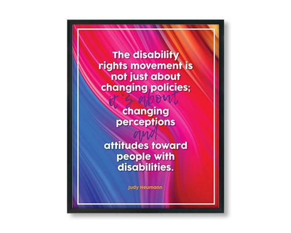 <b>Disability Rights</b> Poster, Judy Heumann Quote, <b>Disability Advocacy</b> ...